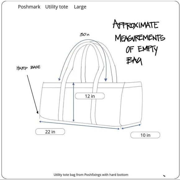 POSHMARK XXL ULTIMATE WIREFRAME UTILITY TOTE IN BLACK FABRIC COLLAPSIBLE POCKET - Picture 13 of 14